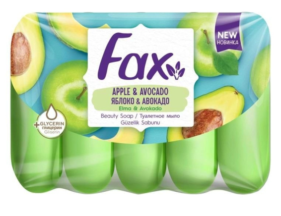 Мило екопак Fax Яблуко та олія авокадо, 70 г х 5 шт